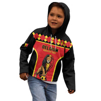 Custom World Football 2026 Belgium Kid Hoodie Belgian Lion Go Champions - Wonder Print Shop