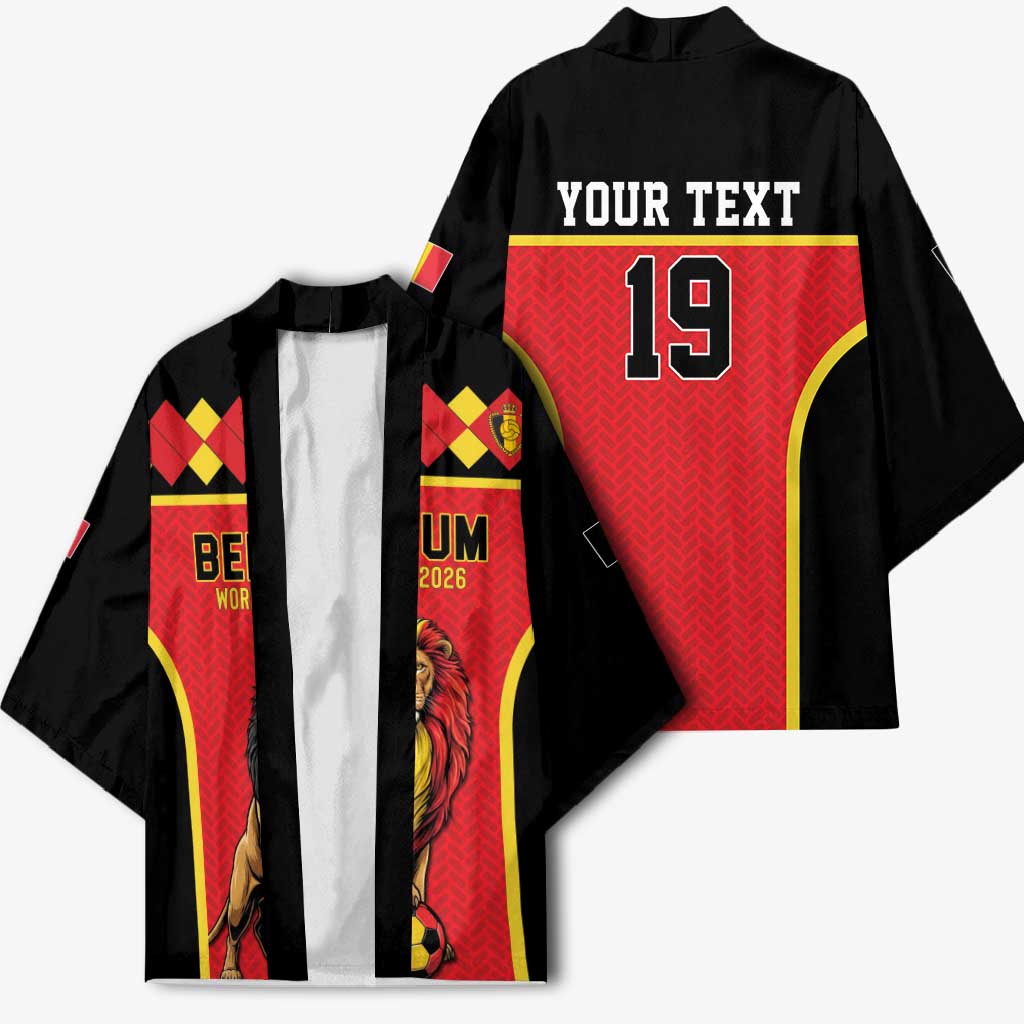 Custom World Football 2026 Belgium Kimono Belgian Lion Go Champions - Wonder Print Shop