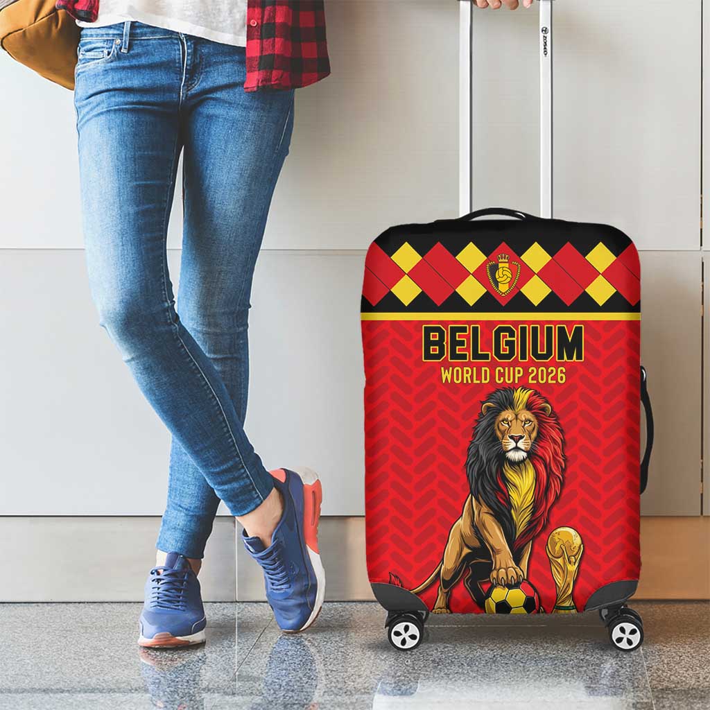 World Football 2026 Belgium Luggage Cover Belgian Lion Go Champions - Wonder Print Shop