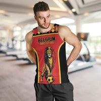Custom World Football 2026 Belgium Men Tank Top Belgian Lion Go Champions - Wonder Print Shop