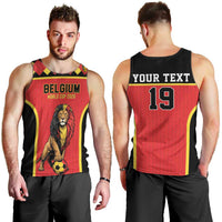 Custom World Football 2026 Belgium Men Tank Top Belgian Lion Go Champions - Wonder Print Shop