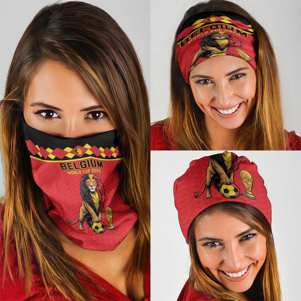 World Football 2026 Belgium Neck Gaiter Belgian Lion Go Champions - Wonder Print Shop
