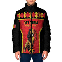 Custom World Football 2026 Belgium Padded Jacket Belgian Lion Go Champions - Wonder Print Shop