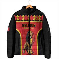 Custom World Football 2026 Belgium Padded Jacket Belgian Lion Go Champions - Wonder Print Shop