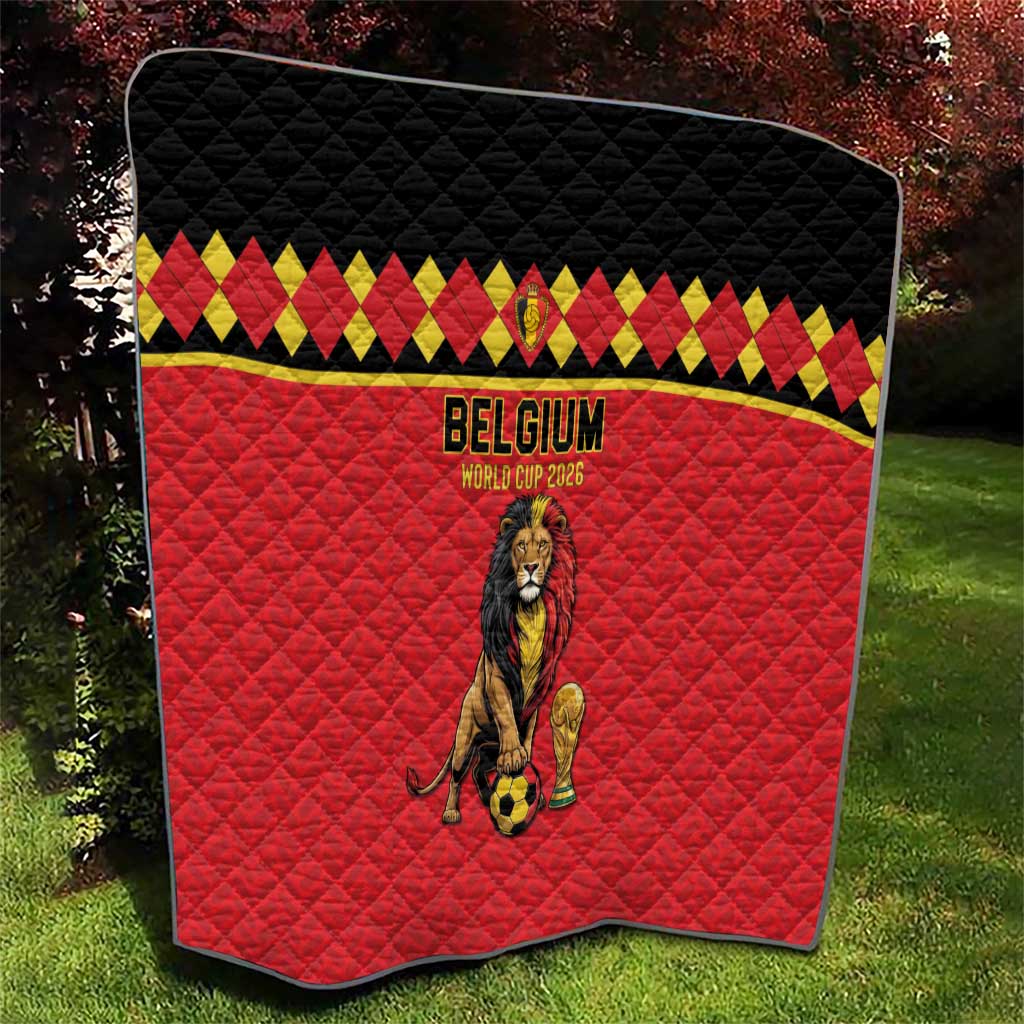 World Football 2026 Belgium Quilt Belgian Lion Go Champions - Wonder Print Shop