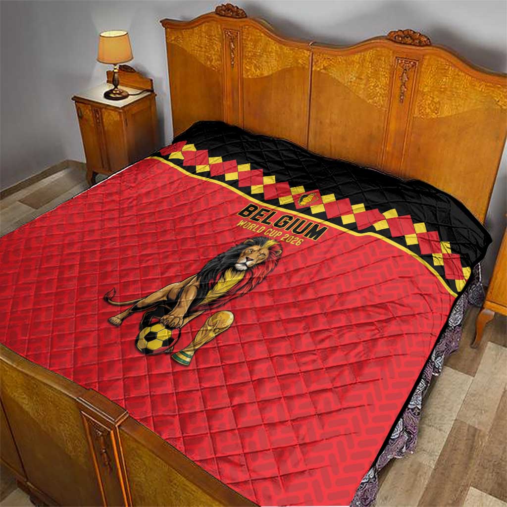 World Football 2026 Belgium Quilt Belgian Lion Go Champions - Wonder Print Shop