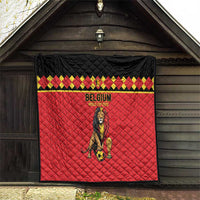 World Football 2026 Belgium Quilt Belgian Lion Go Champions - Wonder Print Shop
