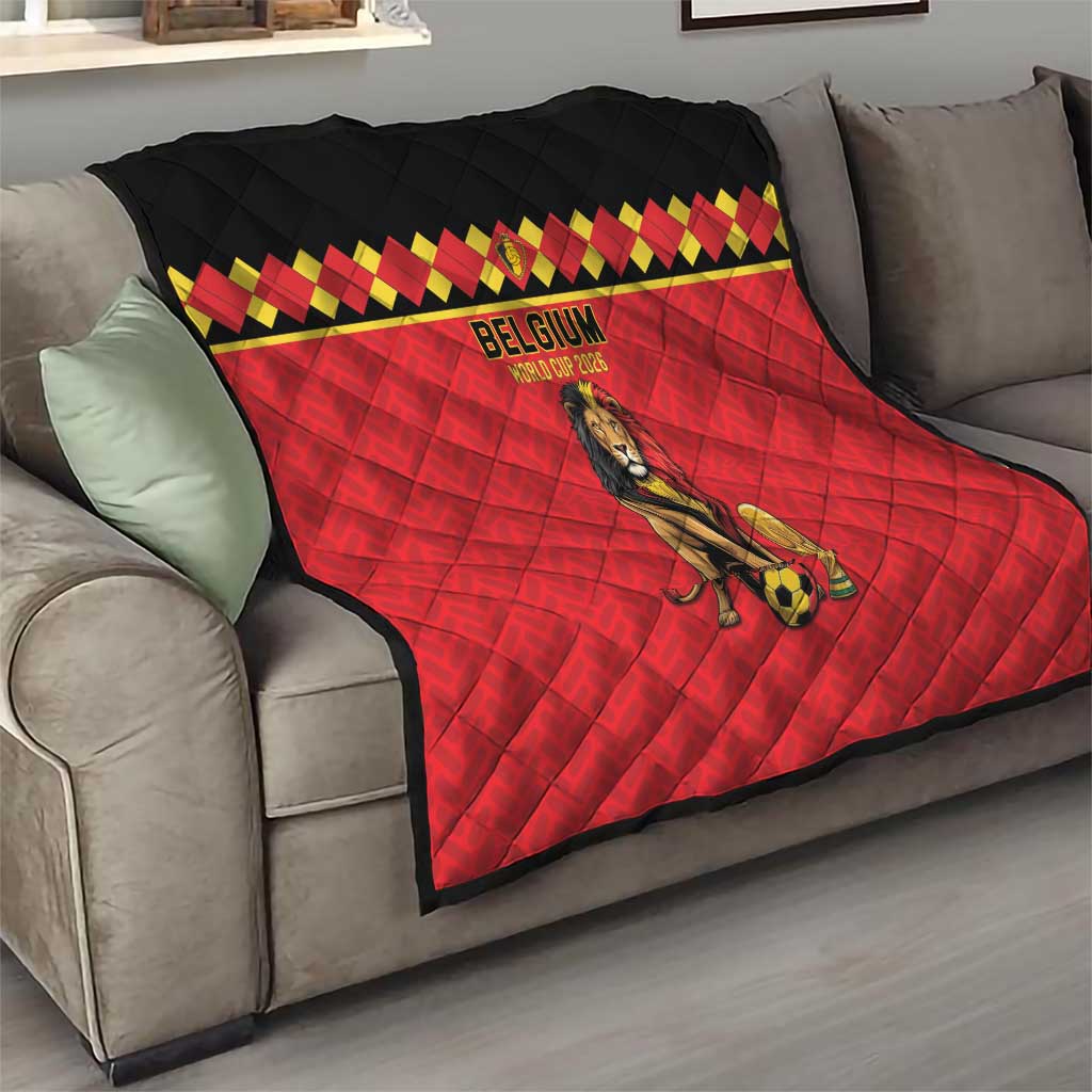 World Football 2026 Belgium Quilt Belgian Lion Go Champions - Wonder Print Shop