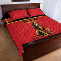 World Football 2026 Belgium Quilt Bed Set Belgian Lion Go Champions - Wonder Print Shop