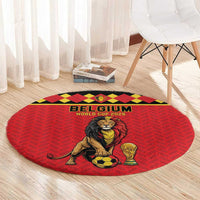 World Football 2026 Belgium Round Carpet Belgian Lion Go Champions - Wonder Print Shop