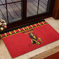 World Football 2026 Belgium Rubber Doormat Belgian Lion Go Champions - Wonder Print Shop