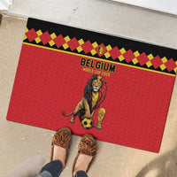 World Football 2026 Belgium Rubber Doormat Belgian Lion Go Champions - Wonder Print Shop