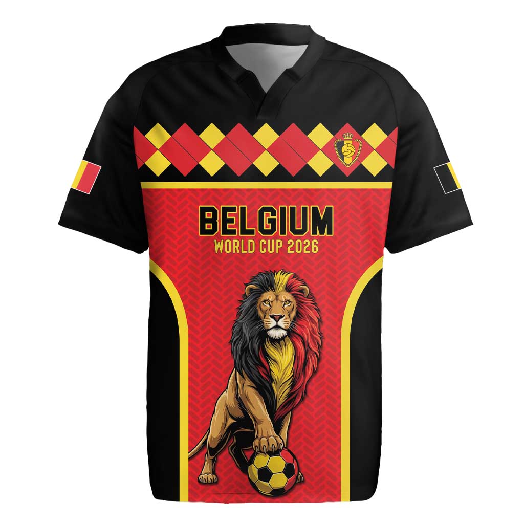 Custom World Football 2026 Belgium Rugby Jersey Belgian Lion Go Champions - Wonder Print Shop