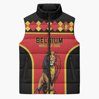 Custom World Football 2026 Belgium Sleeveless Puffer Jacket Belgian Lion Go Champions - Wonder Print Shop