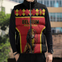 Custom World Football 2026 Belgium Sleeveless Puffer Jacket Belgian Lion Go Champions - Wonder Print Shop