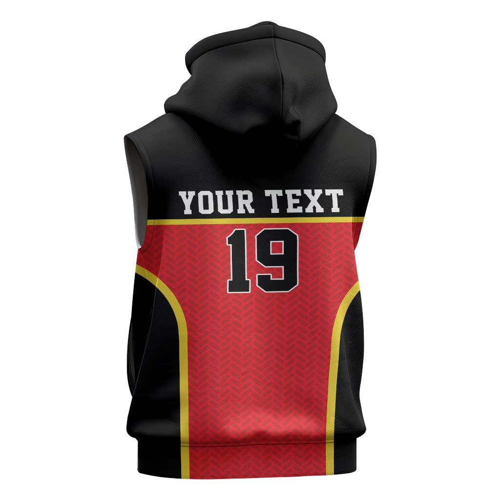 Custom World Football 2026 Belgium Sleeveless Zip Hoodie Belgian Lion Go Champions - Wonder Print Shop