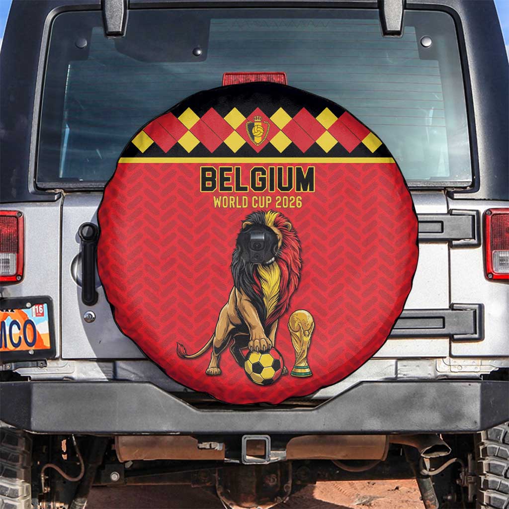 World Football 2026 Belgium Spare Tire Cover Belgian Lion Go Champions - Wonder Print Shop