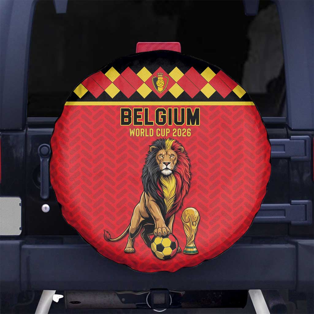 World Football 2026 Belgium Spare Tire Cover Belgian Lion Go Champions - Wonder Print Shop