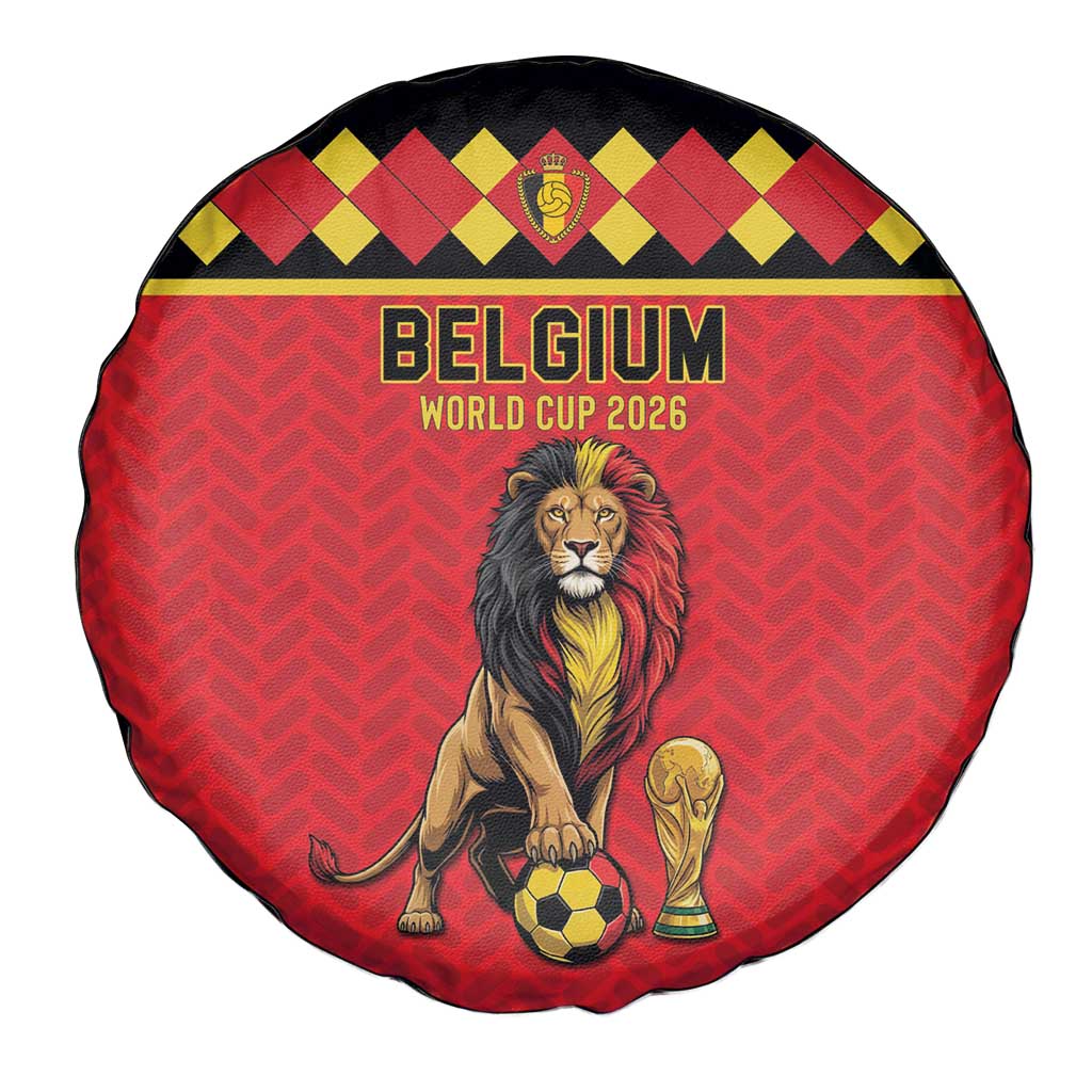 World Football 2026 Belgium Spare Tire Cover Belgian Lion Go Champions - Wonder Print Shop