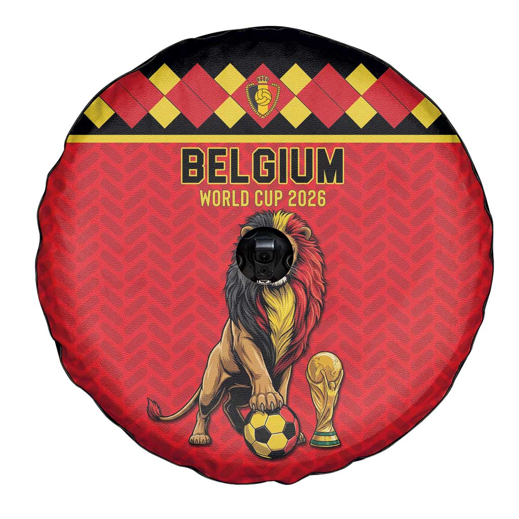 World Football 2026 Belgium Spare Tire Cover Belgian Lion Go Champions - Wonder Print Shop