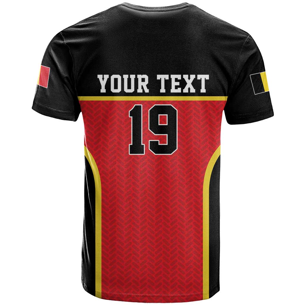 Custom World Football 2026 Belgium T Shirt Belgian Lion Go Champions - Wonder Print Shop