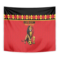 World Football 2026 Belgium Tapestry Belgian Lion Go Champions - Wonder Print Shop