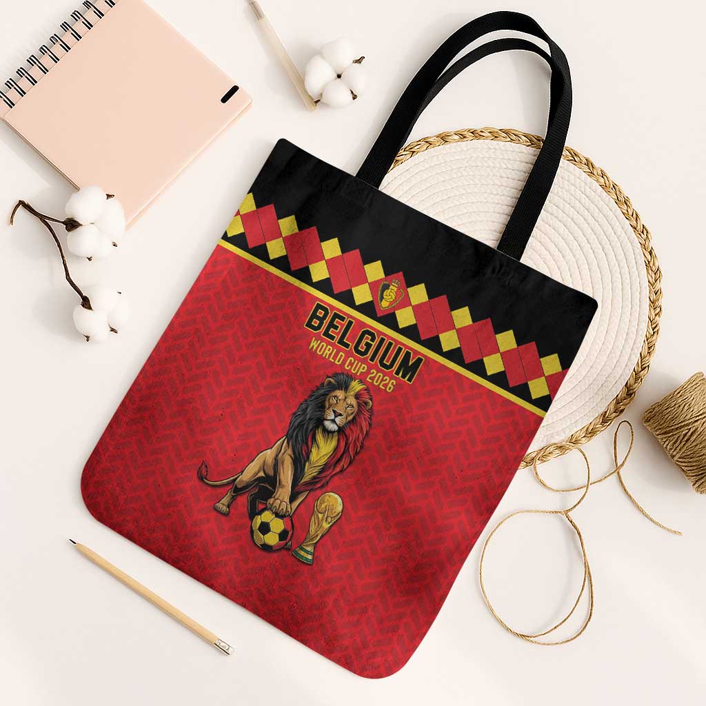 World Football 2026 Belgium Tote Bag Belgian Lion Go Champions - Wonder Print Shop