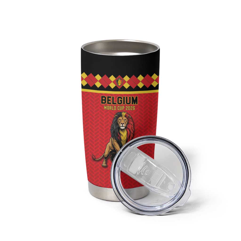 Custom World Football 2026 Belgium Tumbler Cup Belgian Lion Go Champions - Wonder Print Shop