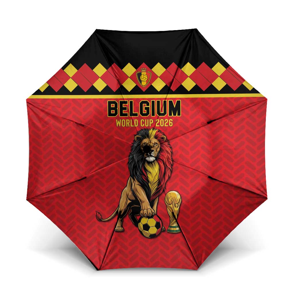 World Football 2026 Belgium Umbrella Belgian Lion Go Champions - Wonder Print Shop
