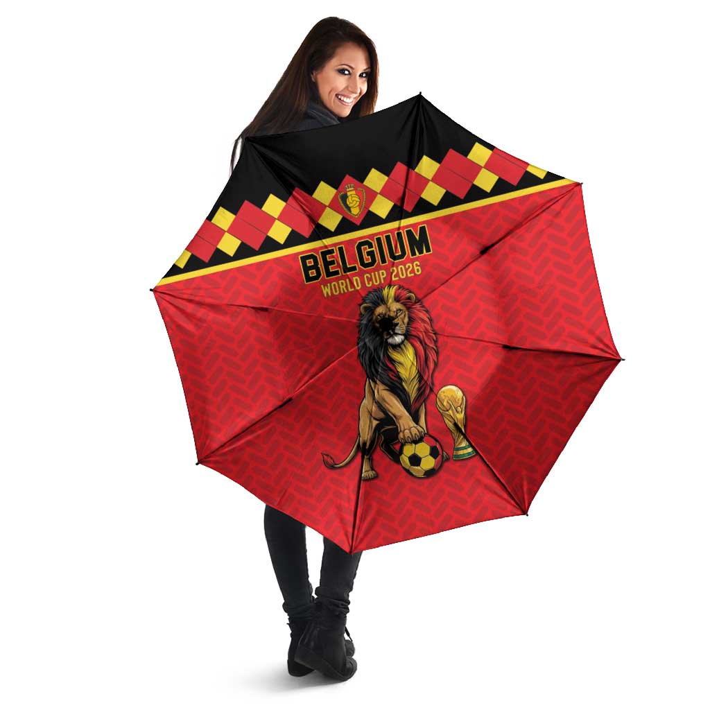 World Football 2026 Belgium Umbrella Belgian Lion Go Champions - Wonder Print Shop