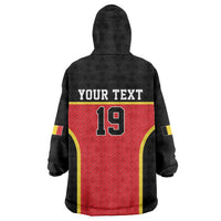 Custom World Football 2026 Belgium Wearable Blanket Hoodie Belgian Lion Go Champions - Wonder Print Shop