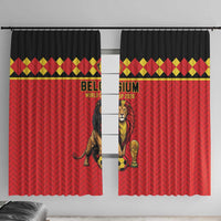 World Football 2026 Belgium Window Curtain Belgian Lion Go Champions - Wonder Print Shop