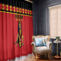 World Football 2026 Belgium Window Curtain Belgian Lion Go Champions - Wonder Print Shop