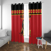 World Football 2026 Belgium Window Curtain Belgian Lion Go Champions - Wonder Print Shop