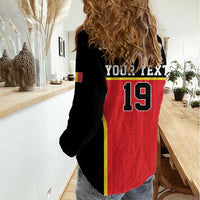 Custom World Football 2026 Belgium Women Casual Shirt Belgian Lion Go Champions - Wonder Print Shop