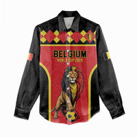 Custom World Football 2026 Belgium Women Casual Shirt Belgian Lion Go Champions - Wonder Print Shop