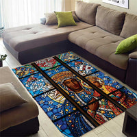 Polish Black Madonna of Czestochowa Area Rug Our Lady of Poland Stained Glass