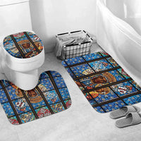 Polish Black Madonna of Czestochowa Bathroom Set Our Lady of Poland Stained Glass