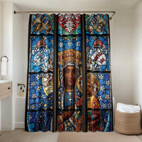 Polish Black Madonna of Czestochowa Bathroom Set Our Lady of Poland Stained Glass