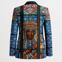 Polish Black Madonna of Czestochowa Blazer Our Lady of Poland Stained Glass