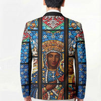 Polish Black Madonna of Czestochowa Blazer Our Lady of Poland Stained Glass