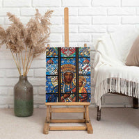 Polish Black Madonna of Czestochowa Canvas Wall Art Our Lady of Poland Stained Glass