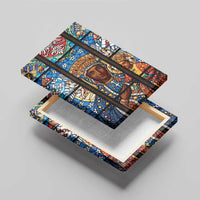 Polish Black Madonna of Czestochowa Canvas Wall Art Our Lady of Poland Stained Glass