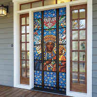Polish Black Madonna of Czestochowa Door Cover Our Lady of Poland Stained Glass