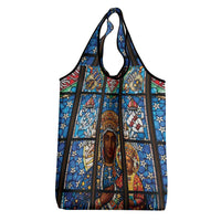 Polish Black Madonna of Czestochowa Grocery Bag Our Lady of Poland Stained Glass