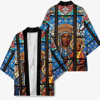 Polish Black Madonna of Czestochowa Kimono Our Lady of Poland Stained Glass