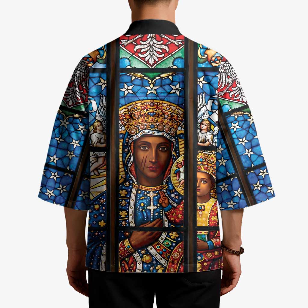 Polish Black Madonna of Czestochowa Kimono Our Lady of Poland Stained Glass