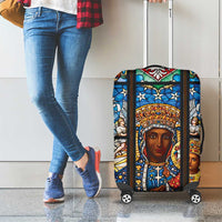 Polish Black Madonna of Czestochowa Luggage Cover Our Lady of Poland Stained Glass
