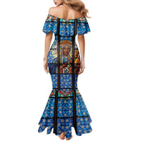 Polish Black Madonna of Czestochowa Mermaid Dress Our Lady of Poland Stained Glass