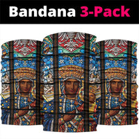 Polish Black Madonna of Czestochowa Neck Gaiter Our Lady of Poland Stained Glass